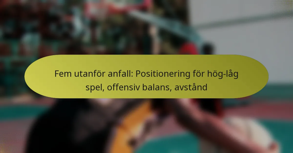 Fem utanför anfall: Positionering för hög-låg spel, offensiv balans, avstånd