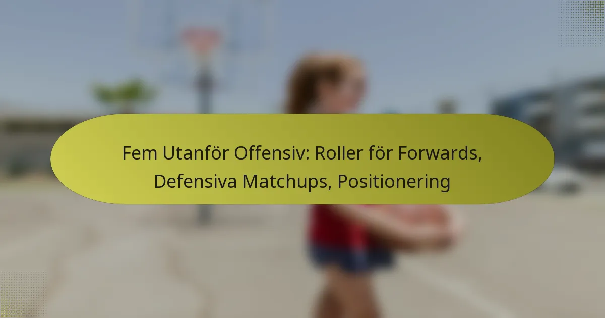 Fem Utanför Offensiv: Roller för Forwards, Defensiva Matchups, Positionering