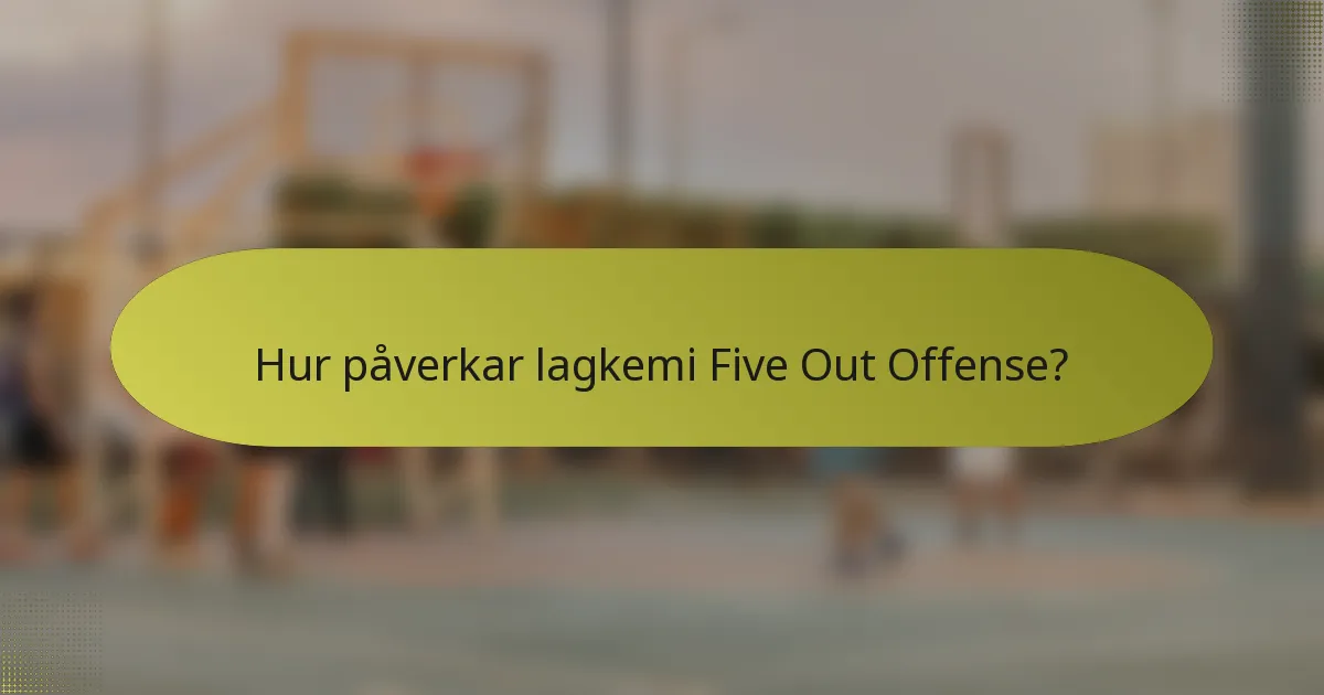 Hur påverkar lagkemi Five Out Offense?